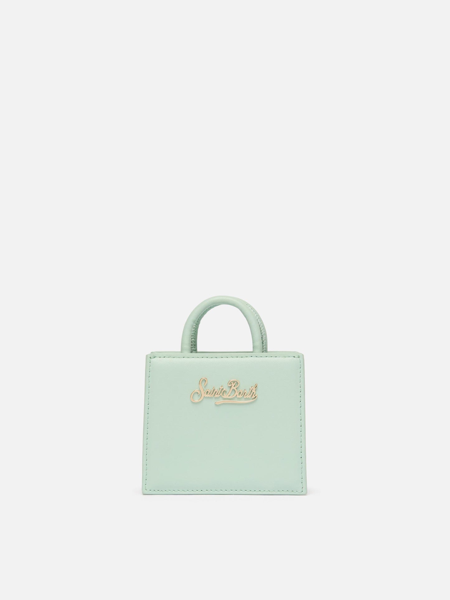 Shop Bag Micro in sage green leather