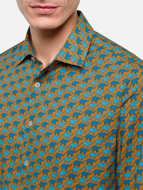 Muslin cotton shirt Sikelia with elephant print - MC2 Saint Barth