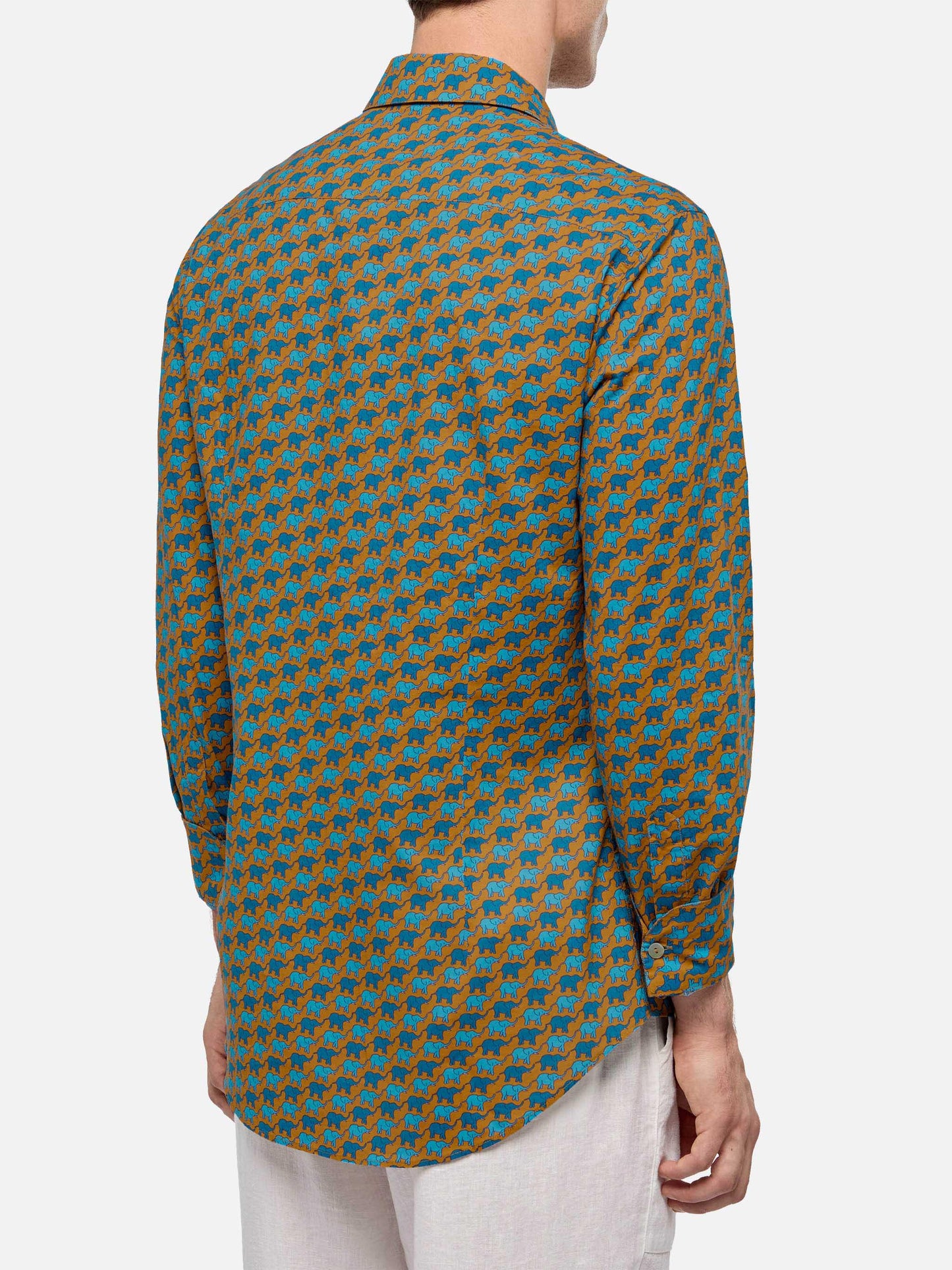Muslin cotton shirt Sikelia with elephant print - MC2 Saint Barth