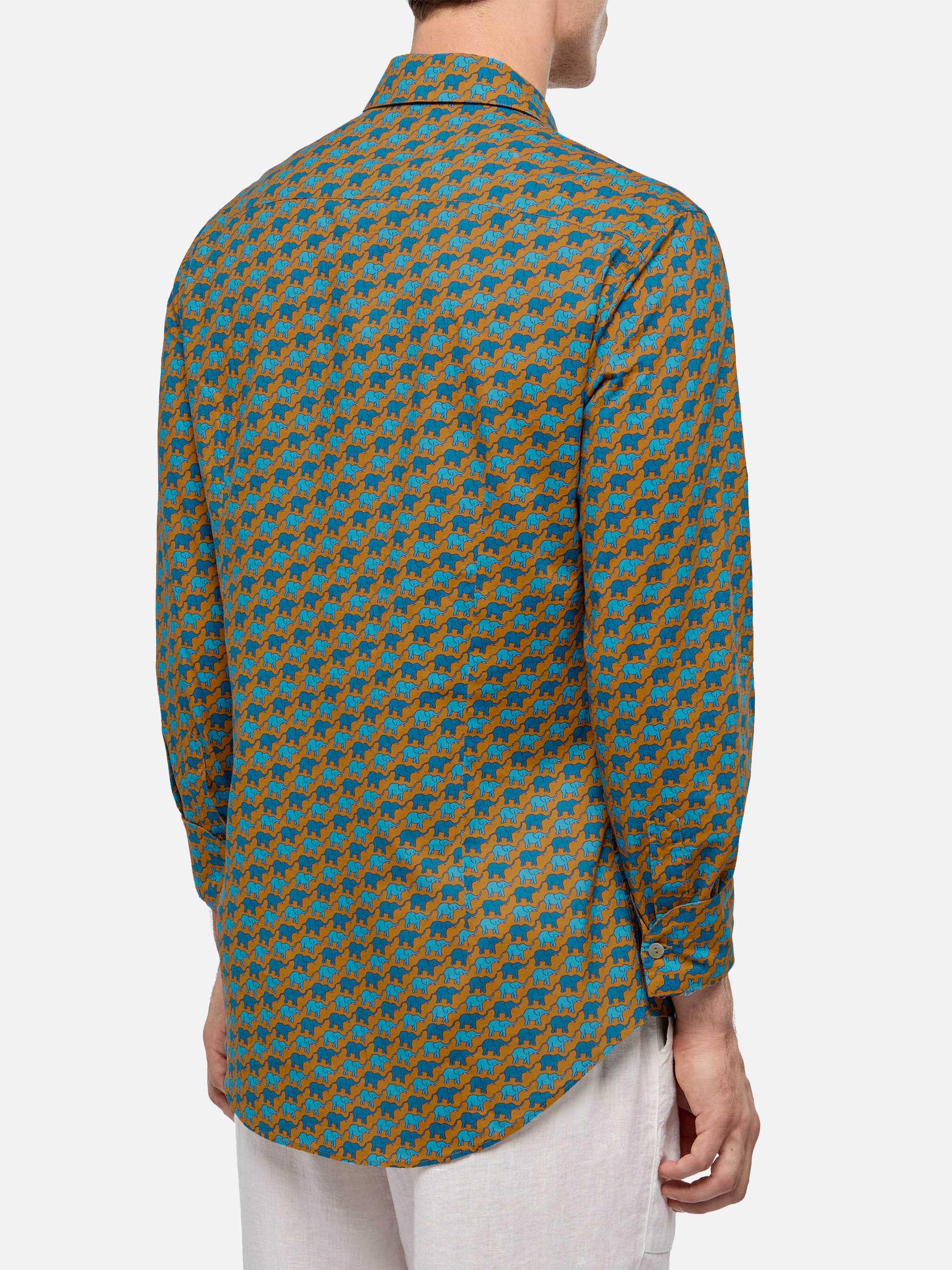 Muslin cotton shirt Sikelia with elephant print - MC2 Saint Barth