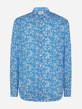 Baumwollhemd Sikelia aus Musselin mit Blumenmuster