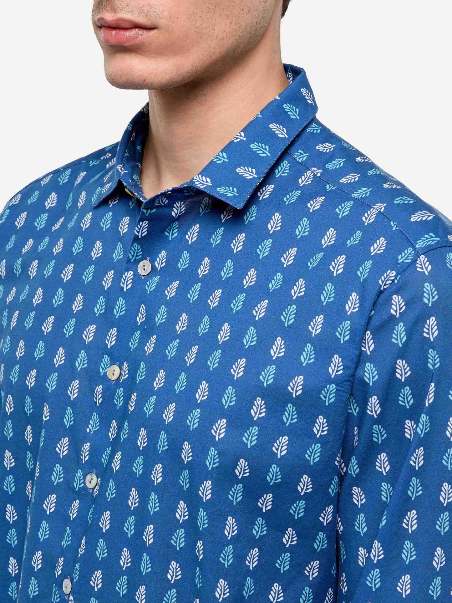 Muslin cotton shirt Sikelia with batik print - MC2 Saint Barth