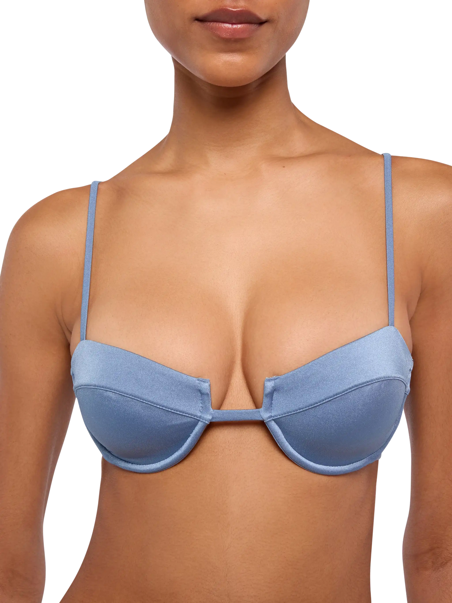 Salina shimmer avio blue underwired bralette - MC2 Saint Barth
