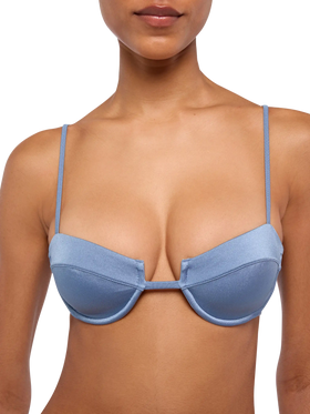 Salina shimmer avio blue underwired bralette - MC2 Saint Barth