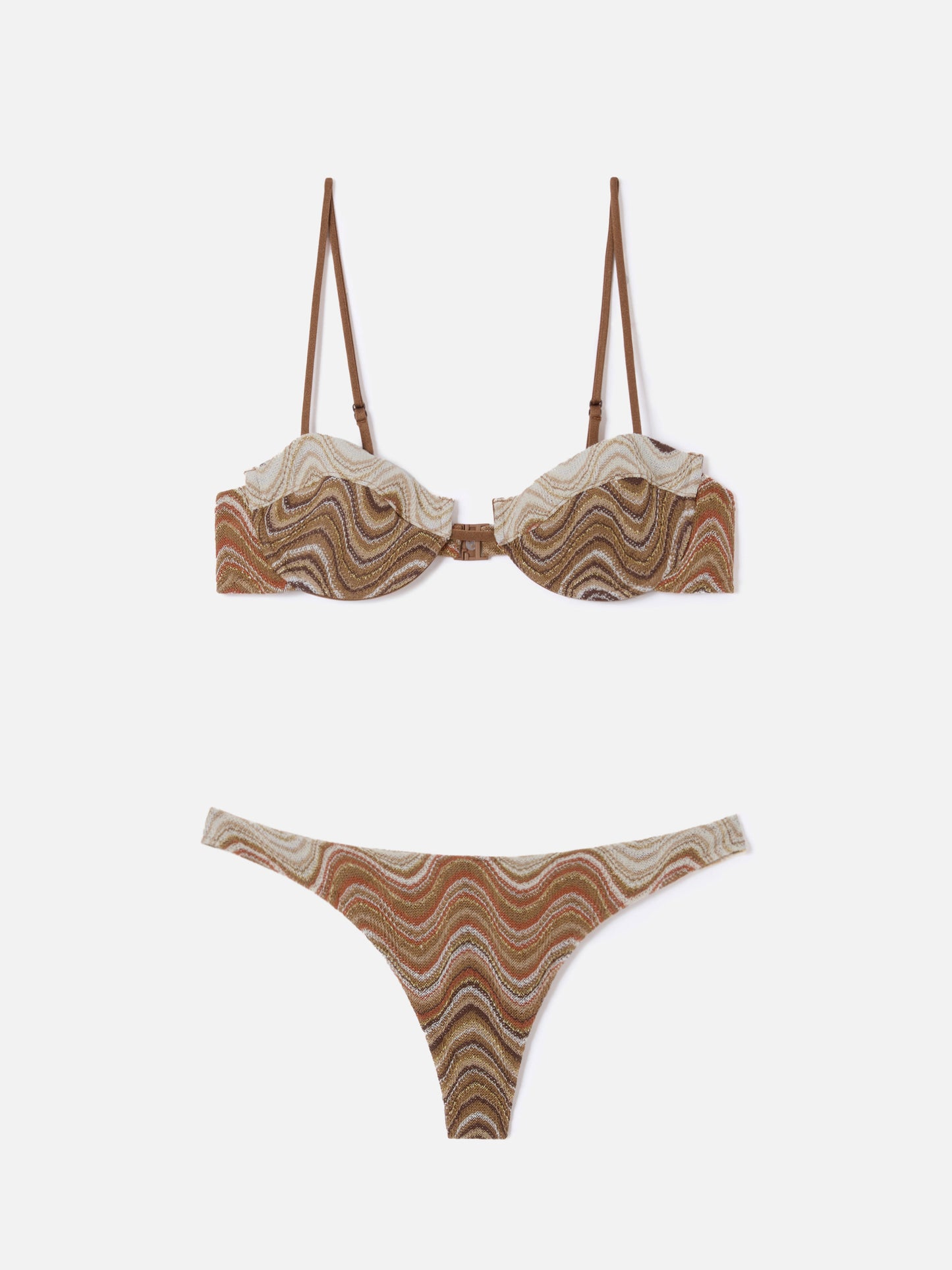 Bikini Salina Naomi raschel degradé marrone