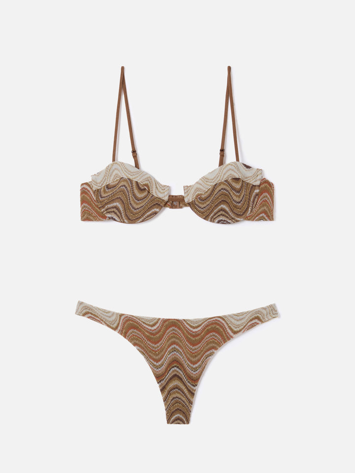 Bikini Salina Naomi raschel degradé marrone