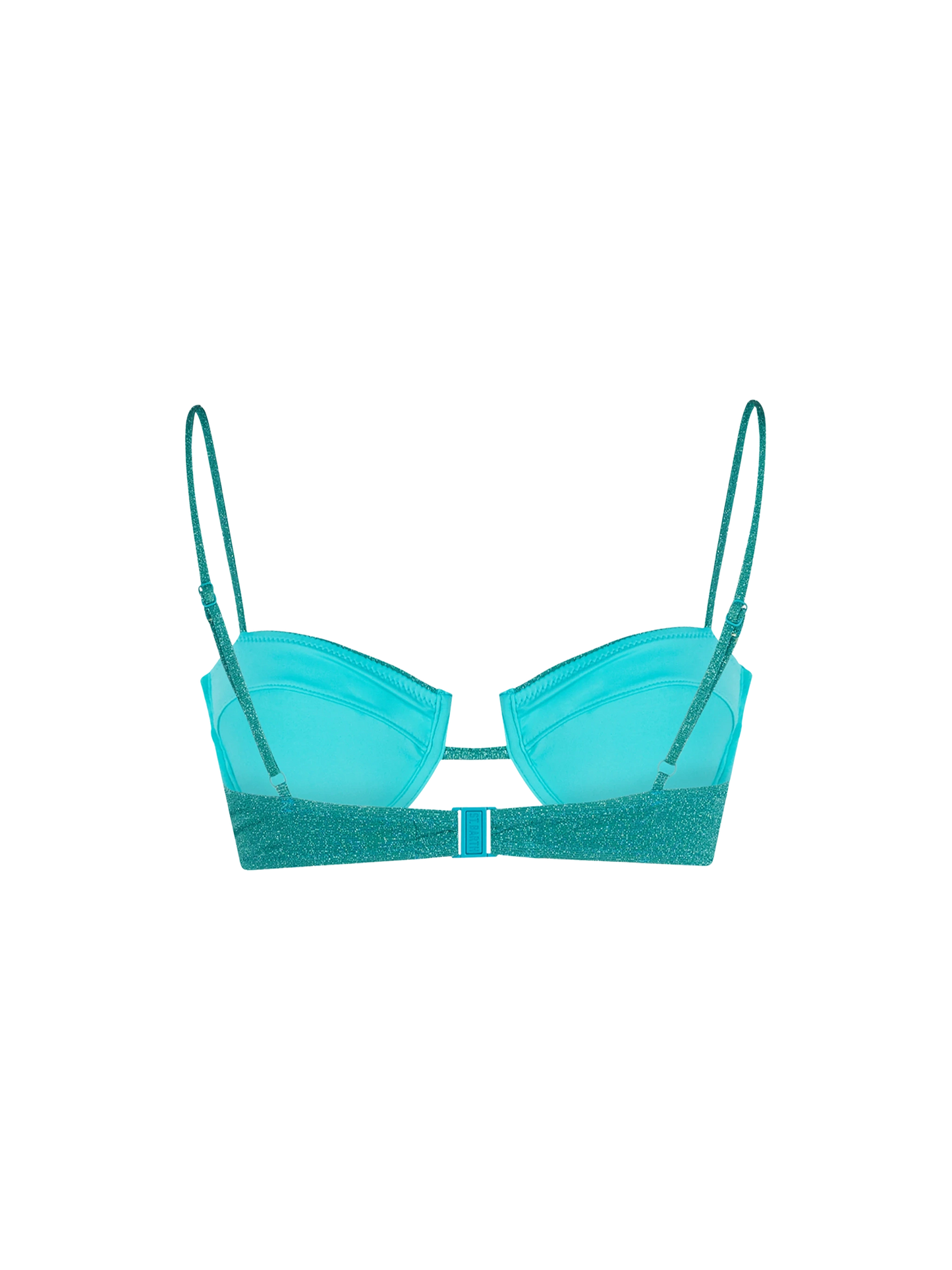 Teal lurex Salina underwired bralette top - MC2 Saint Barth