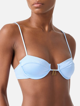 Salina Jodene Bikini in Hellblau mit glänzendem Finish 