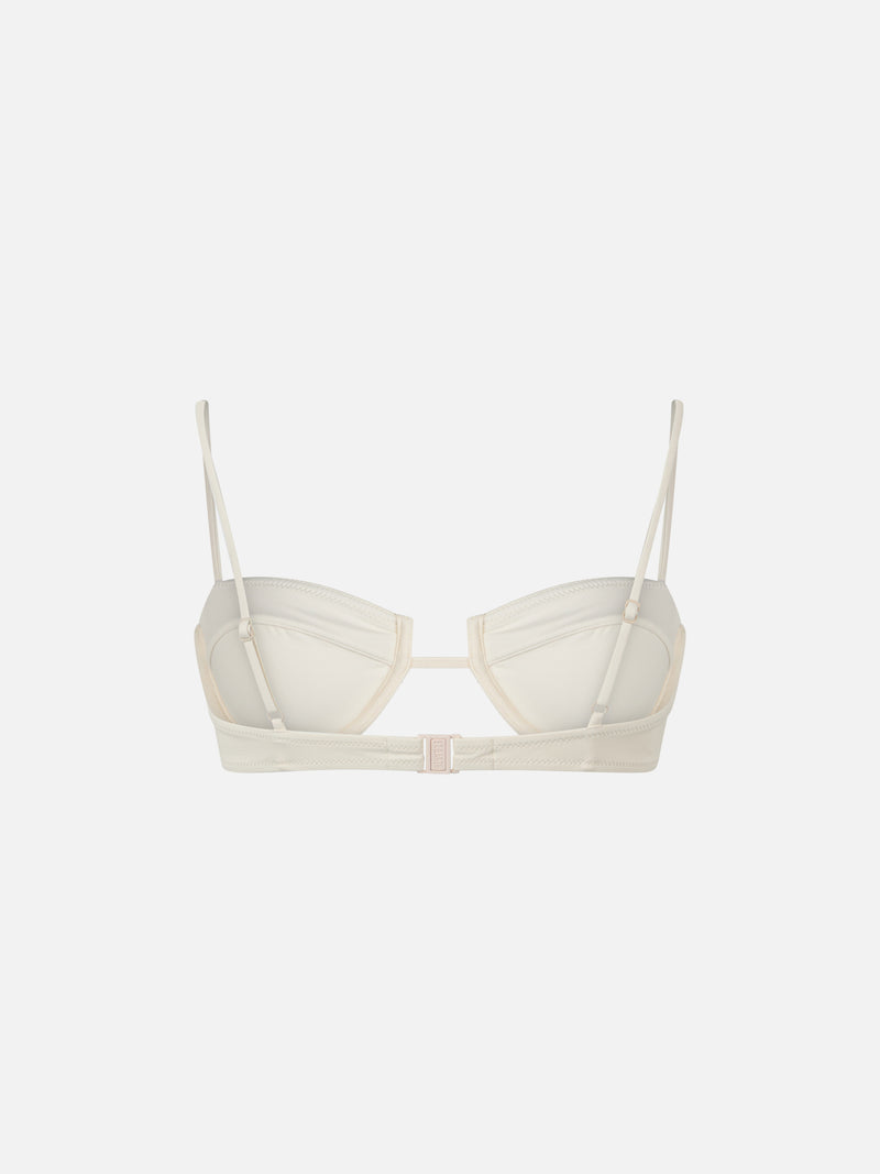 Cream Salina underwired bralette top