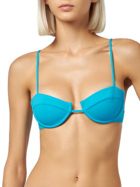 Woman turquoise underwired bralette bikini Salina Yali - MC2 Saint Barth