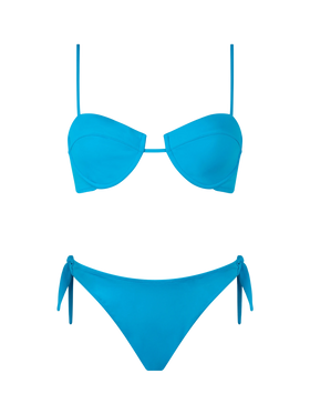 Woman turquoise underwired bralette bikini Salina Yali - MC2 Saint Barth