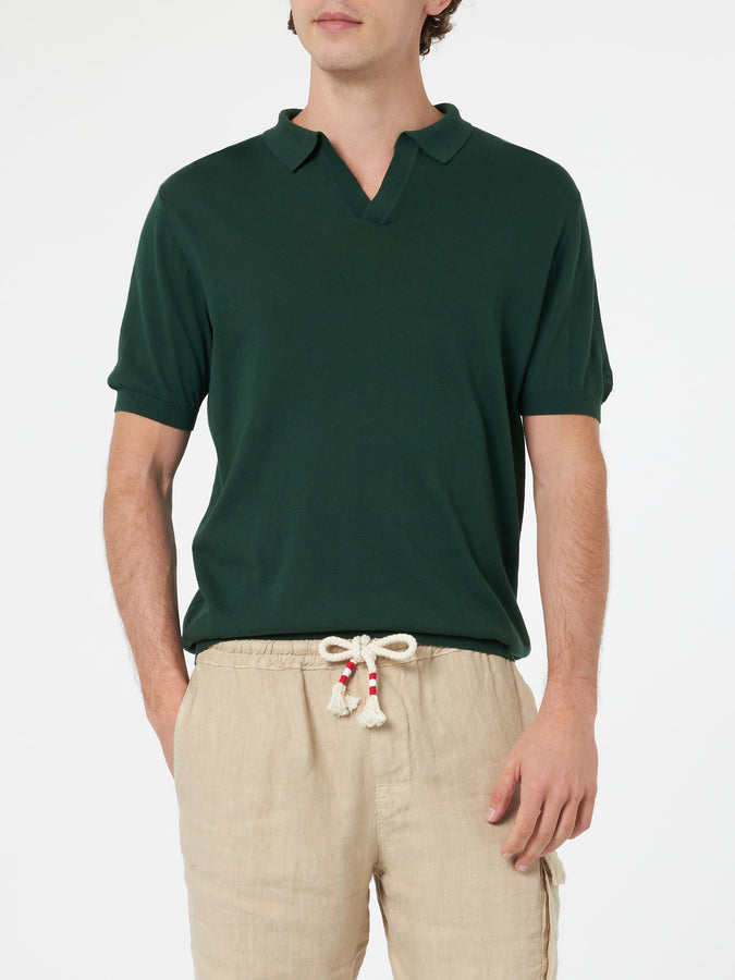 Mc2 Saint Barth Polo da uomo in maglia verde inglese Sloan