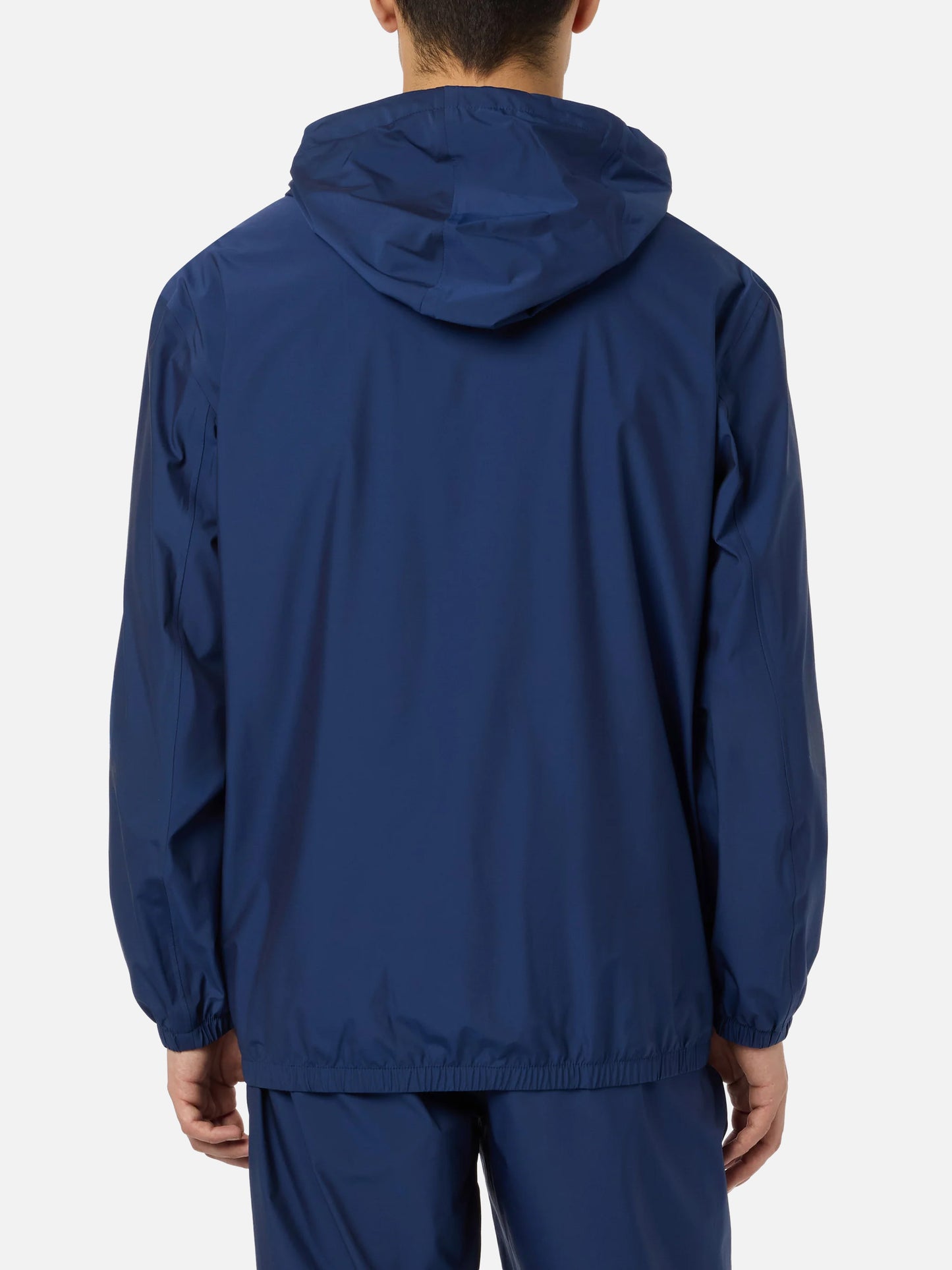 Leichte Windjacke aus marineblauem Stoff mit Kapuze für Herren Sloop