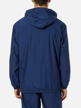 Leichte Windjacke aus marineblauem Stoff mit Kapuze für Herren Sloop