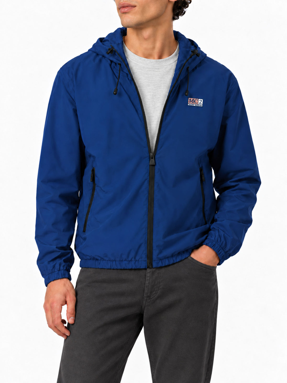 Navy blue Sloop hooded jacket