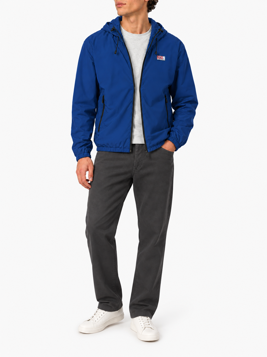 Navy blue Sloop hooded jacket