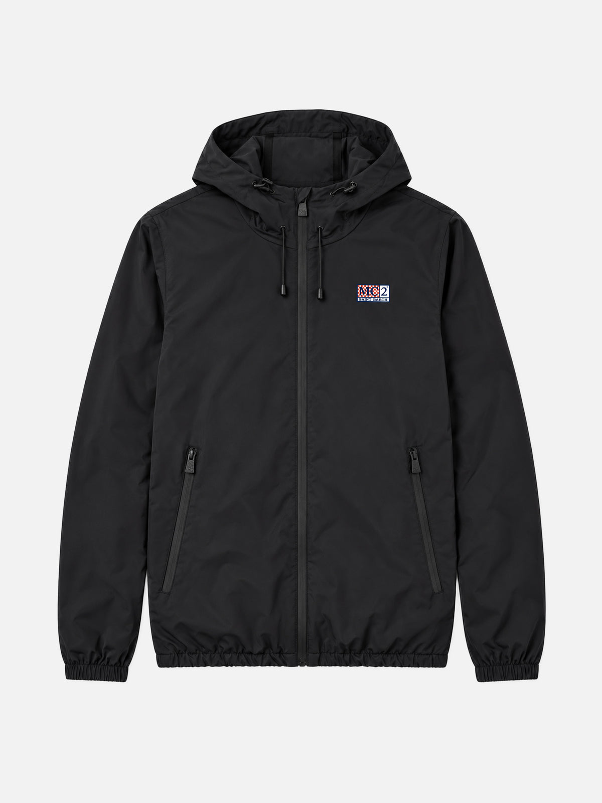Schwarze Sloop Jacke aus technischem Stretchgewebe 