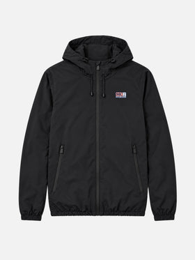 Schwarze Sloop Jacke aus technischem Stretchgewebe 