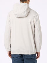 Man hooded lightweight ice white fabric windbreaker Sloop