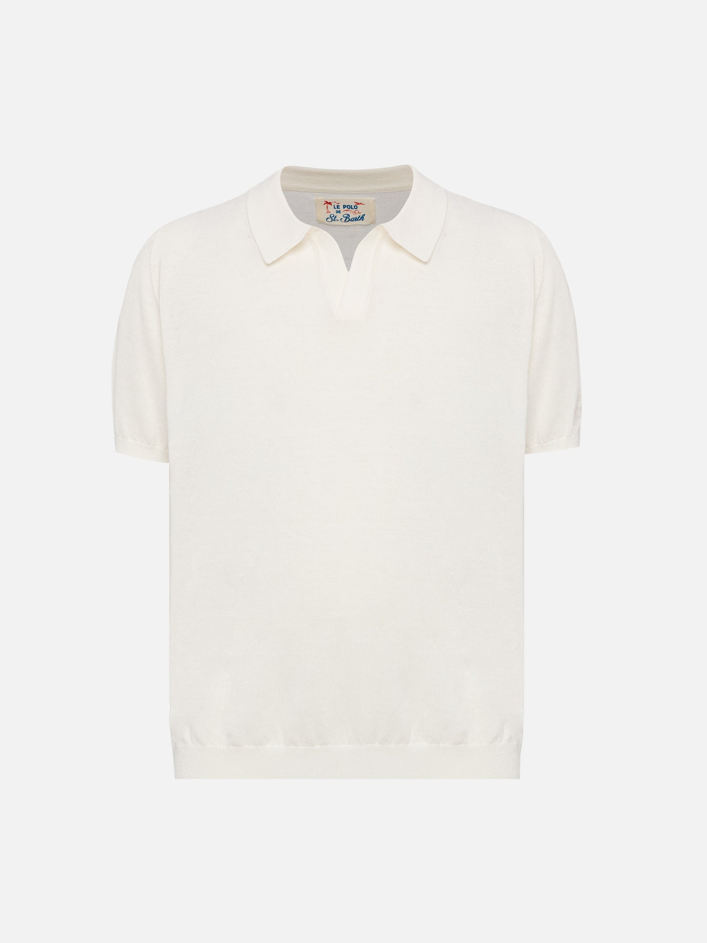 Sloan Jr white knitted polo shirt - MC2 Saint Barth