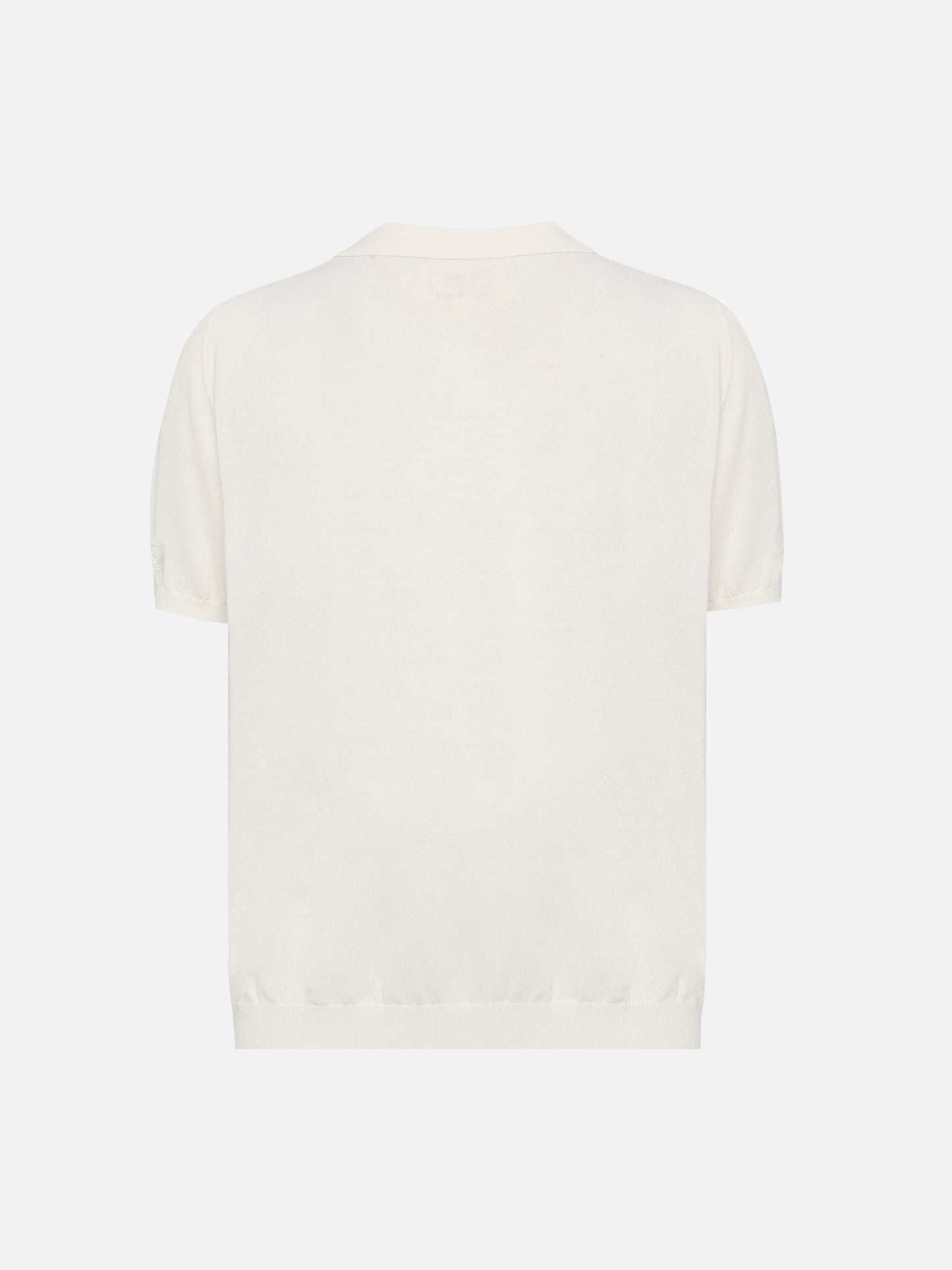 Sloan Jr white knitted polo shirt - MC2 Saint Barth