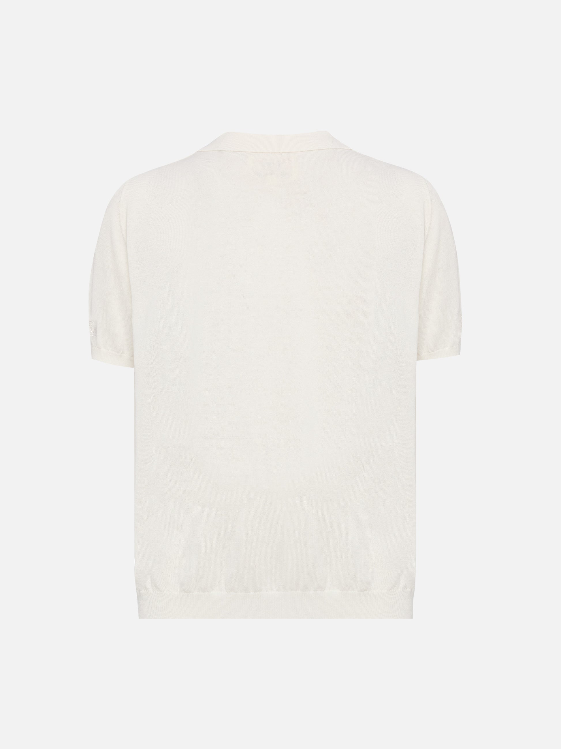 Sloan Jr white knitted polo shirt - MC2 Saint Barth