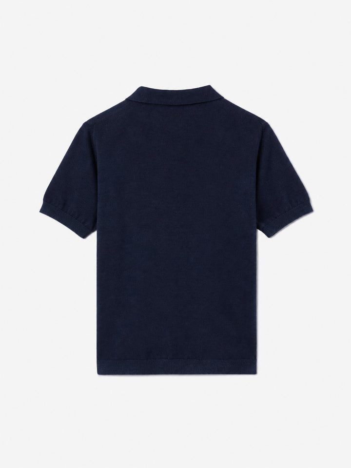 Polo Sloan Jr in maglia blu navy