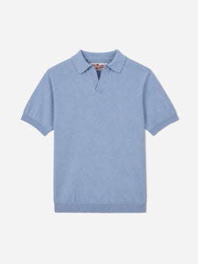 Polo in maglia Sloan Jr azzurra