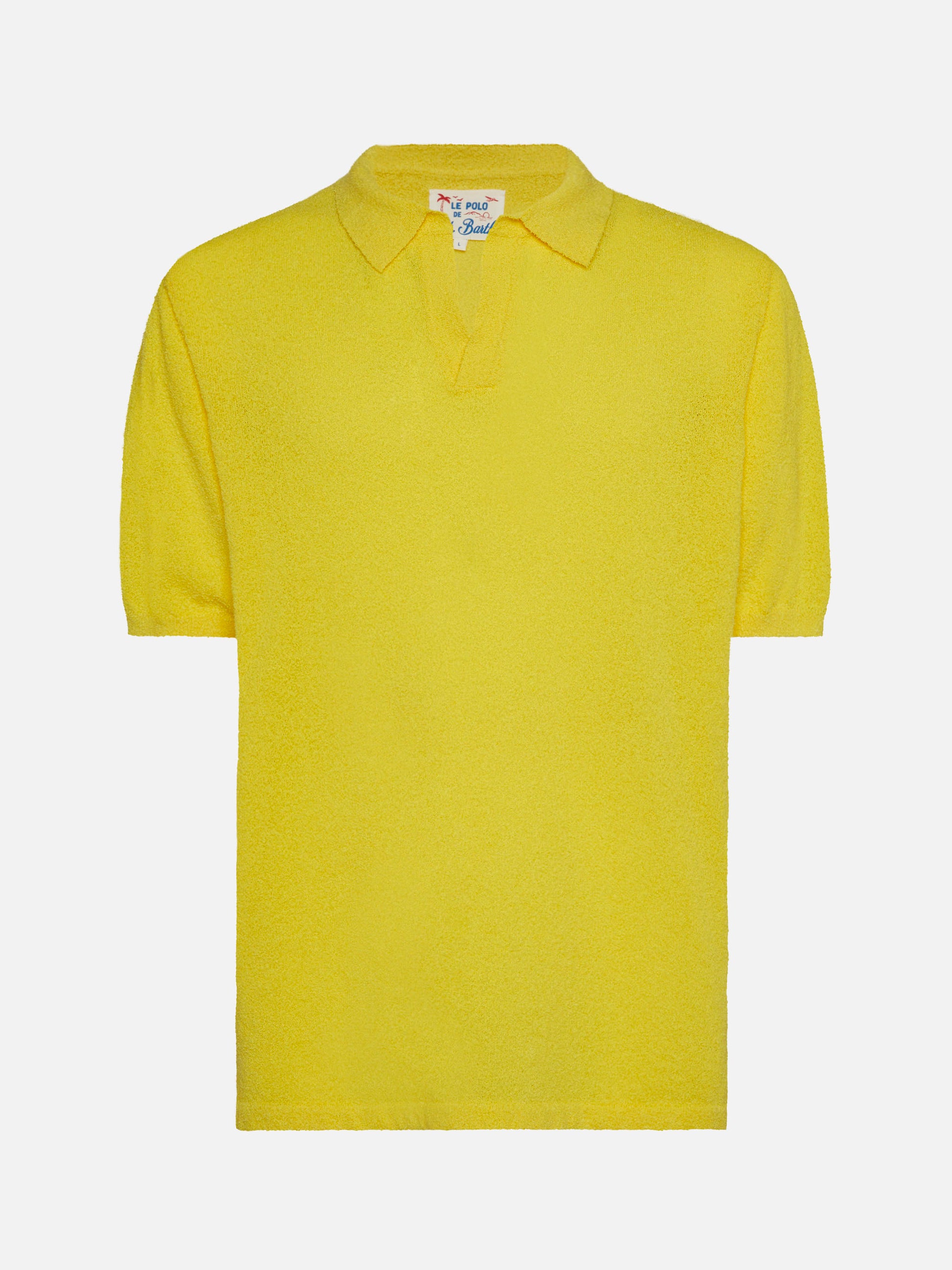 Sloan yellow buttonless terry polo shirt - MC2 Saint Barth