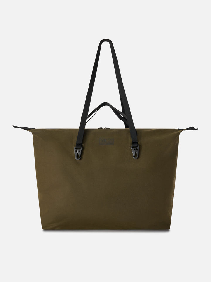 Borsa Seamless Maxi verde militare in tessuto cerato