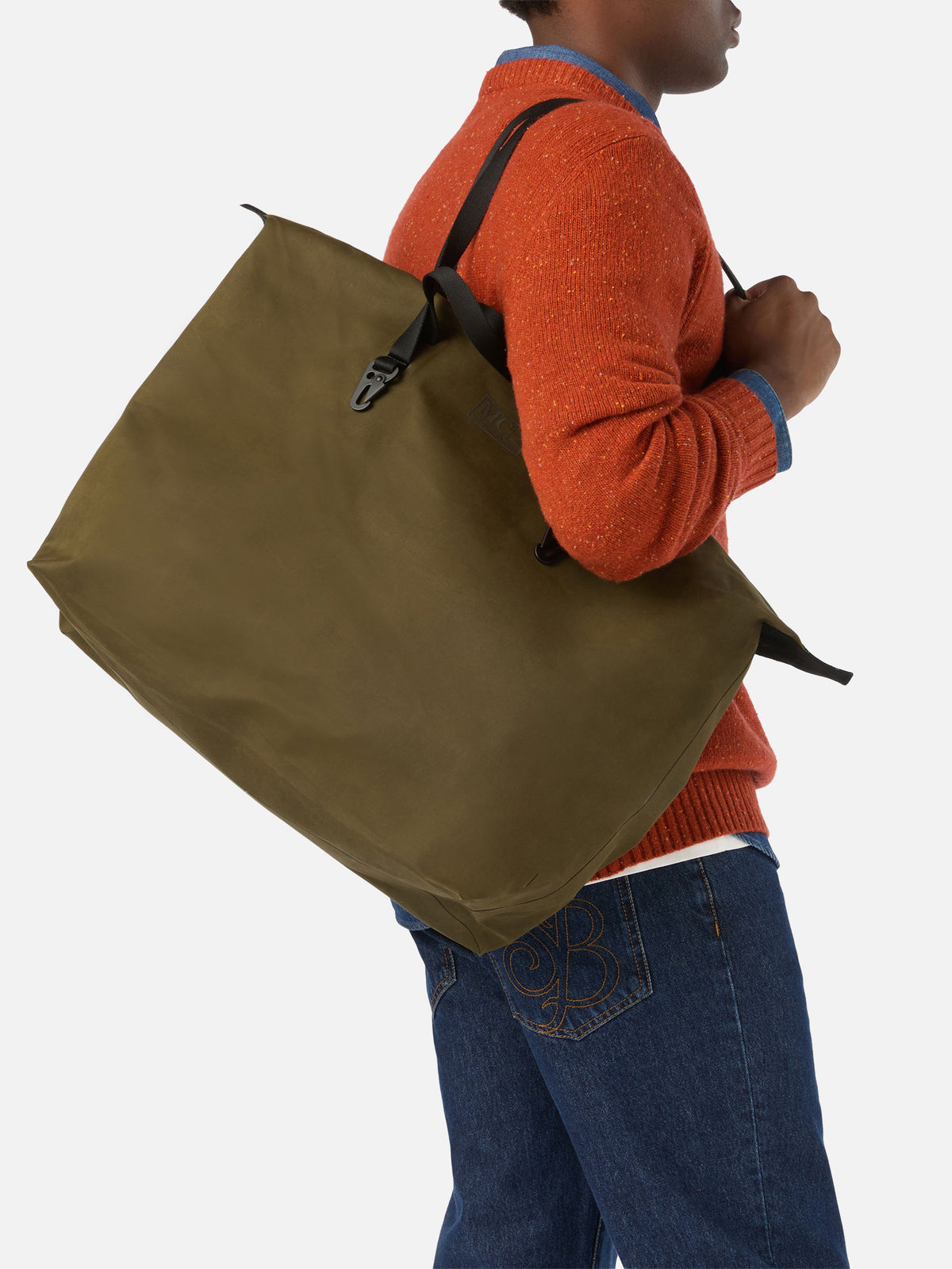 Military green Seamless Maxi waxed bag