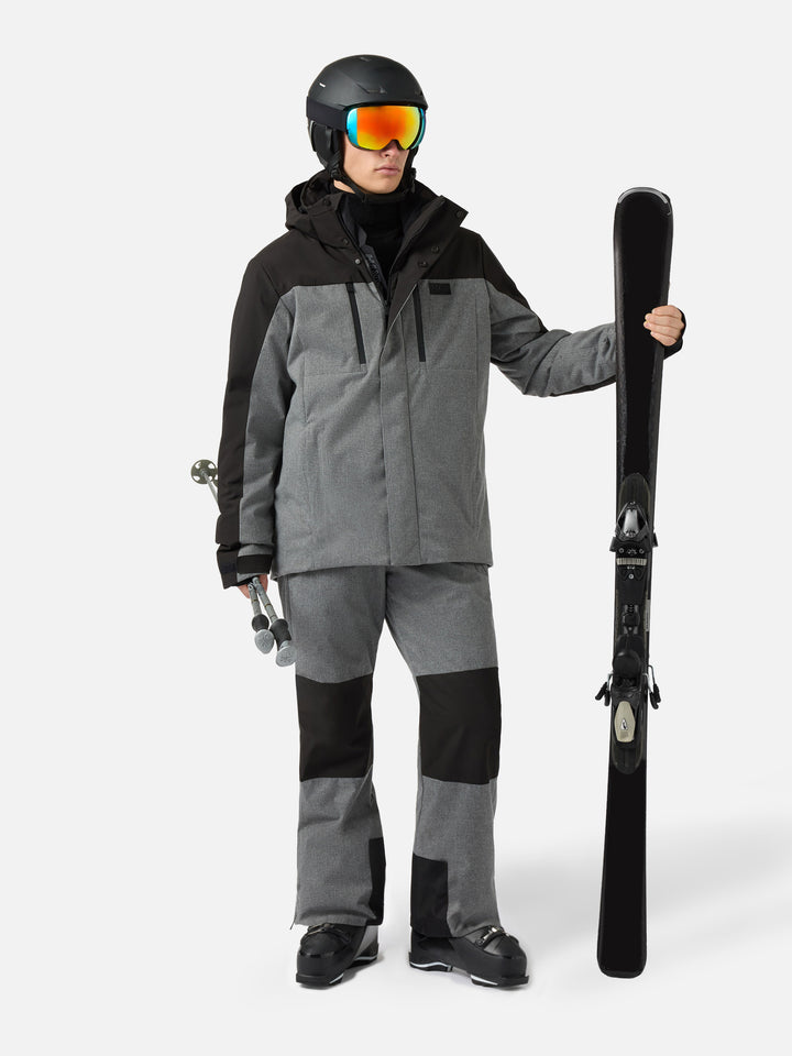 Ski pants Snowbird in melange grey with Recco® technology