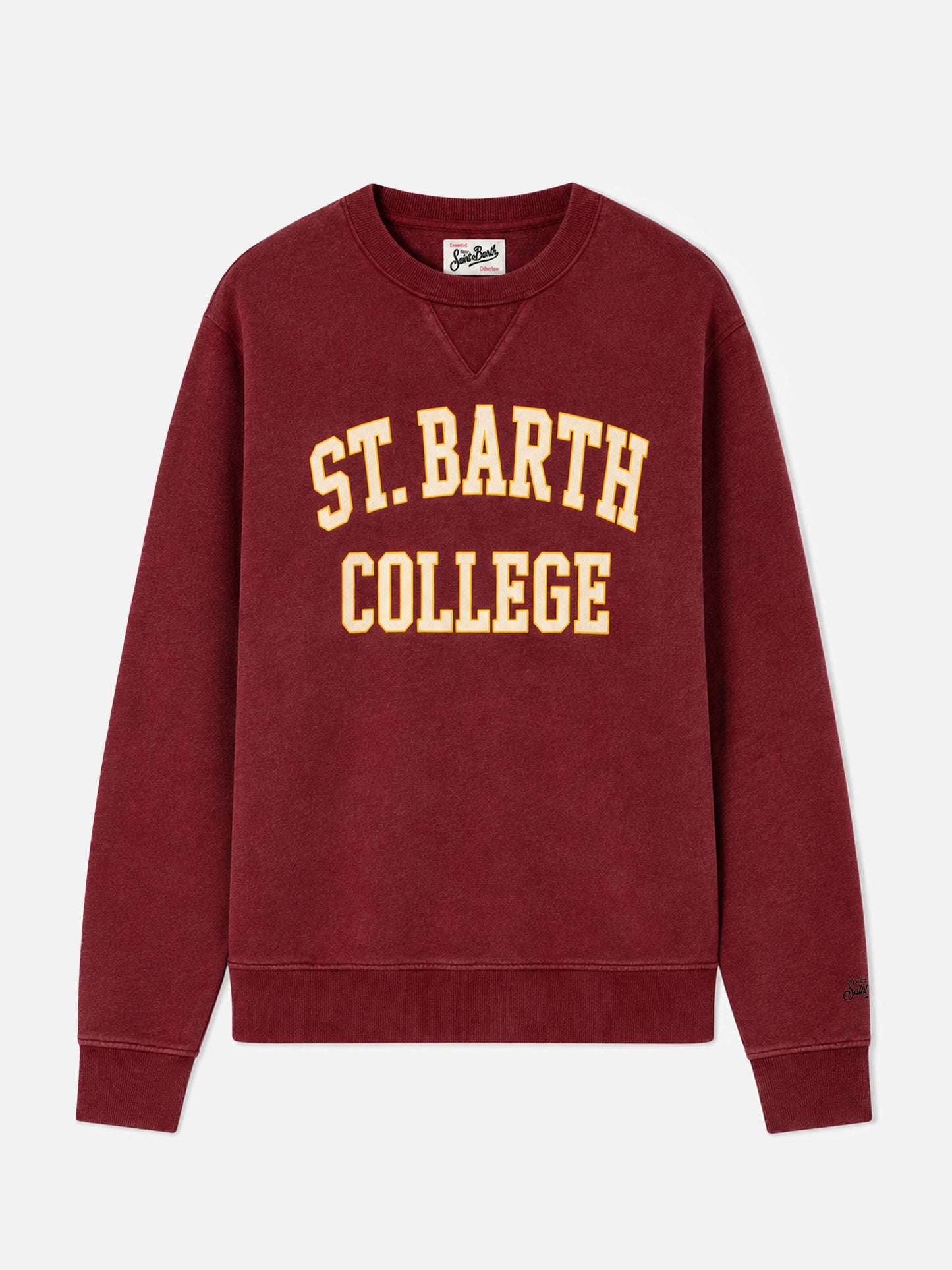 Burgundy sweatshirt St. Barth College  print