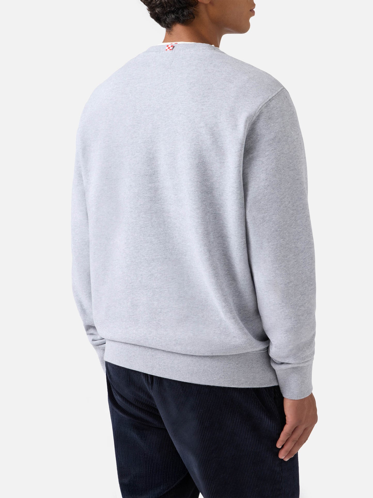 Soho Baumwoll-Sweatshirt in Graumeliert mit Flockdruck des St. Barth Sport Clubs