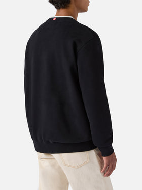 Soho cotton sweatshirt in black with St. Barth Sport Club print