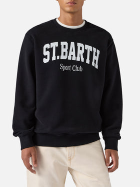 Soho cotton sweatshirt in black with St. Barth Sport Club print