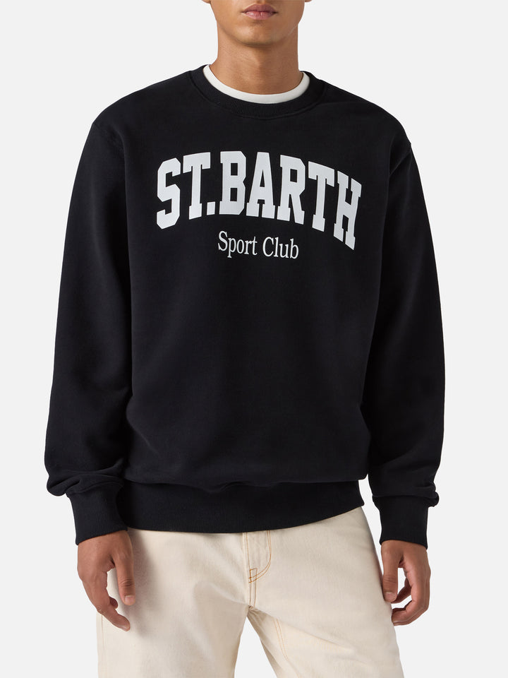 Soho cotton sweatshirt in black with St. Barth Sport Club print