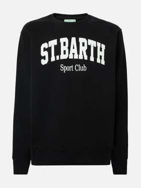 Soho cotton sweatshirt in black with St. Barth Sport Club print