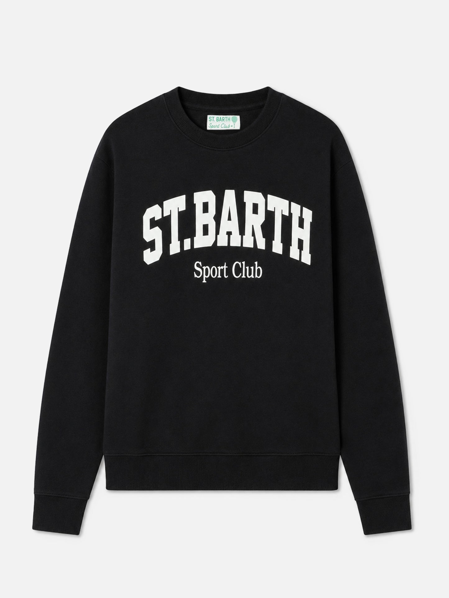 Soho Baumwoll-Sweatshirt in Schwarz mit St. Barth Sport Club-Print 