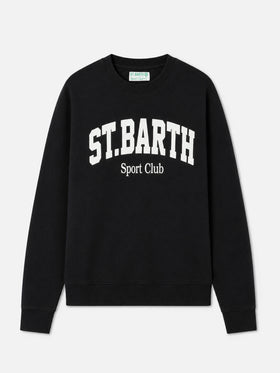 Soho Baumwoll-Sweatshirt in Schwarz mit St. Barth Sport Club-Print 
