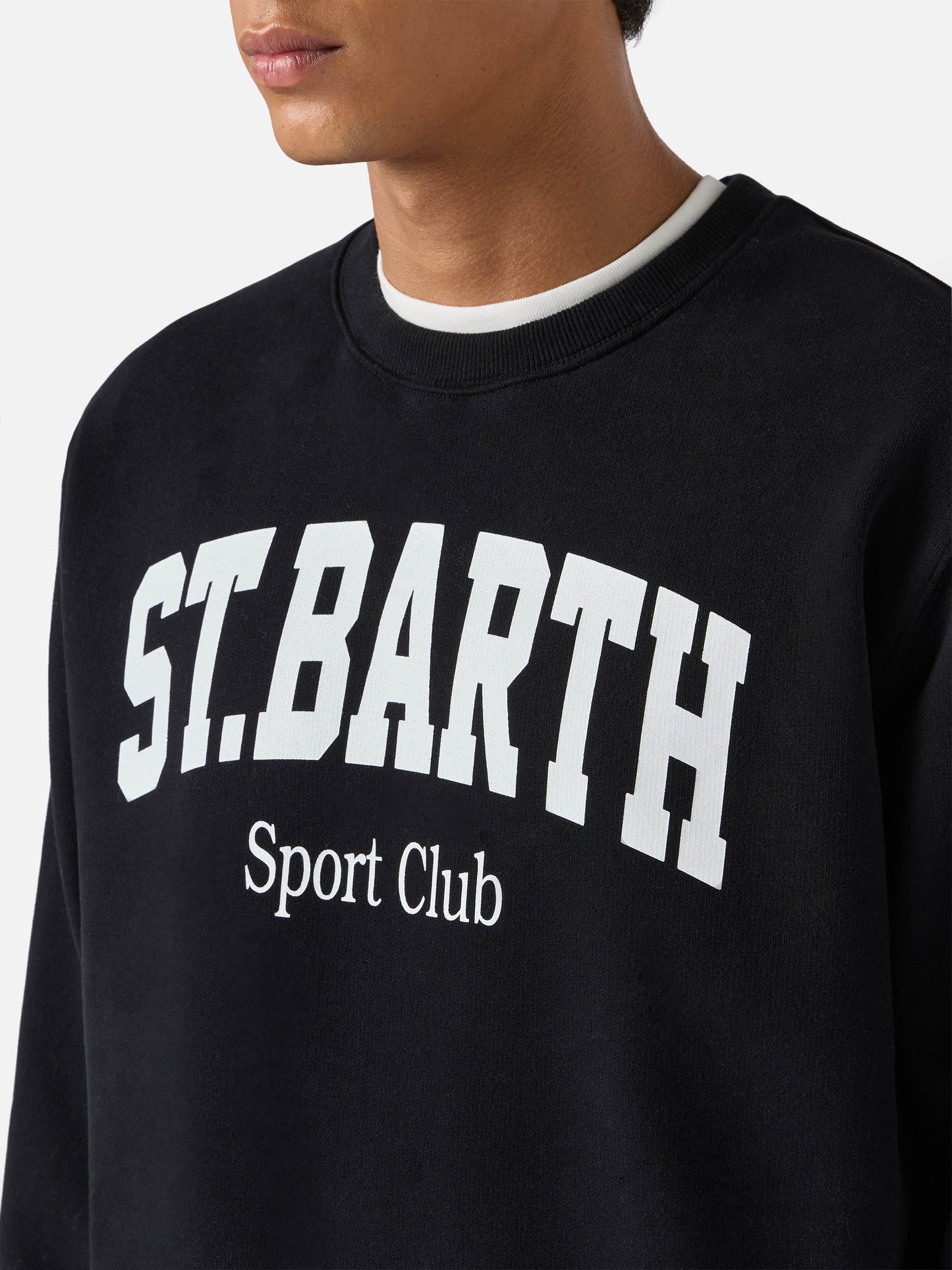 Soho cotton sweatshirt in black with St. Barth Sport Club print