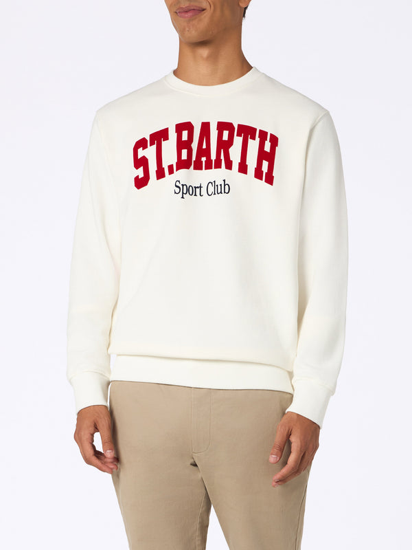 Man white sweatshirt Soho St Barth sport