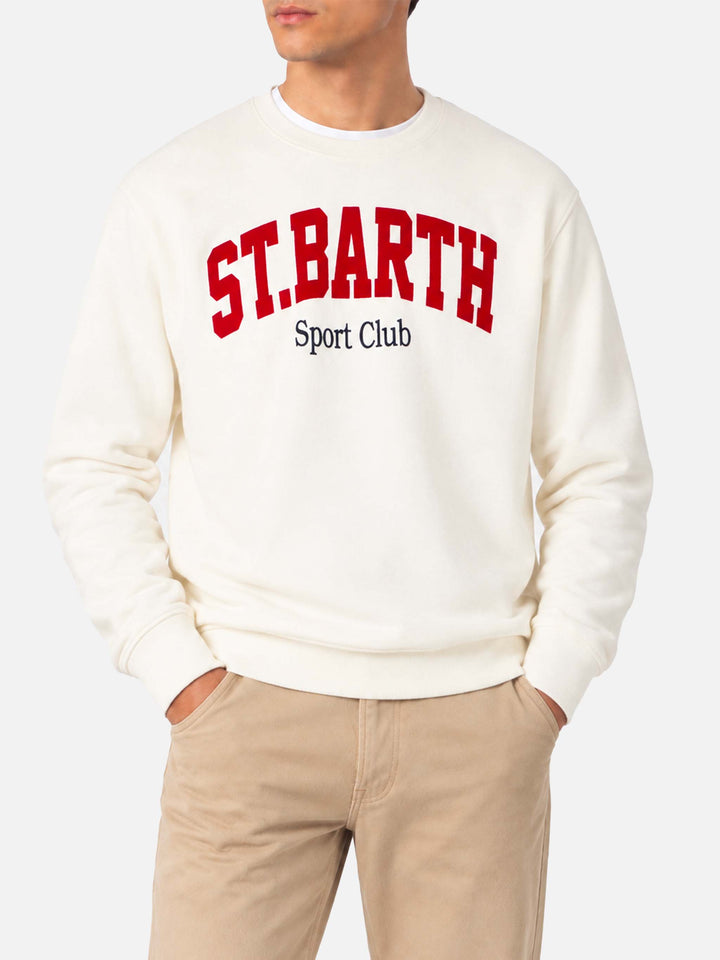 Sweat-shirt Soho avec imprimé St. Barth Sport Club en blanc 