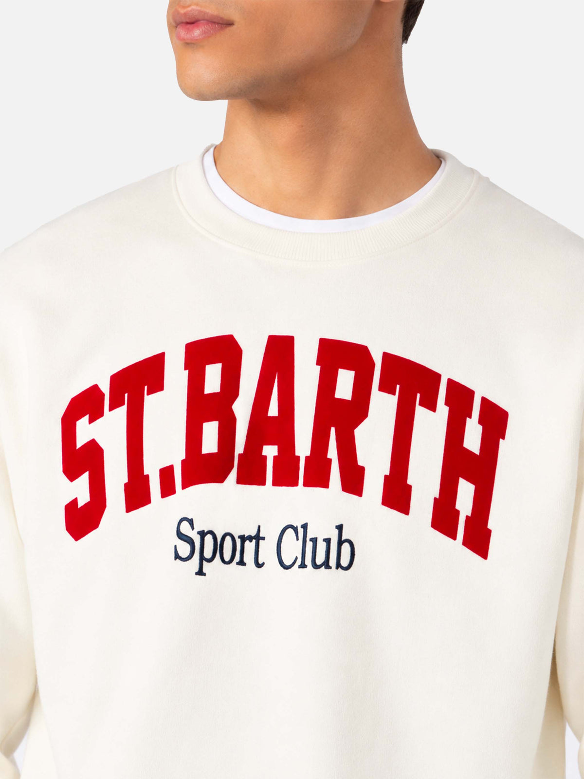 Soho-Sweatshirt mit St. Barth Sport Club-Print in Weiß 