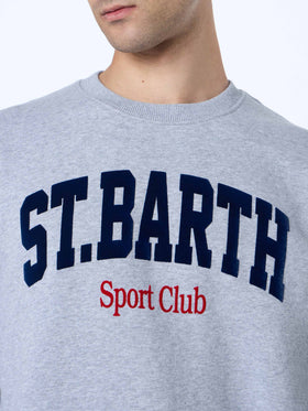 Man gray melange sweatshirt Soho St Barth sport - MC2 Saint Barth