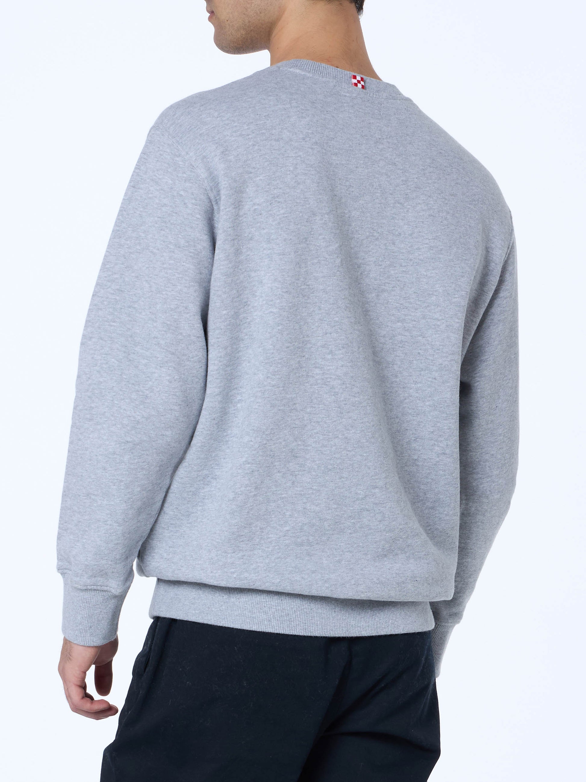 Man gray melange sweatshirt Soho St Barth sport - MC2 Saint Barth