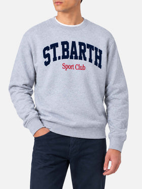 Soho sweatshirt with St. Barth Sport Club print in grey melange