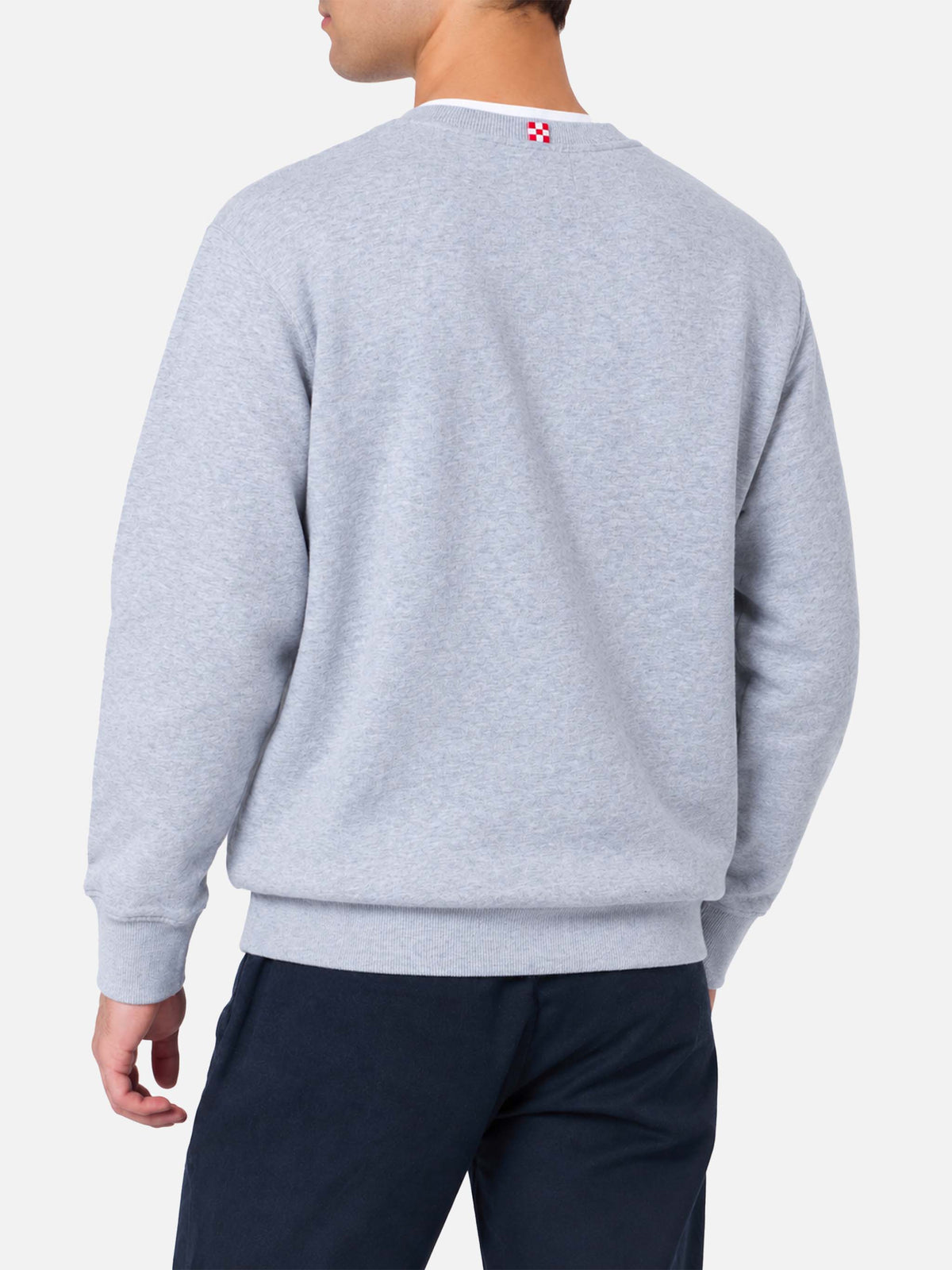 Soho sweatshirt with St. Barth Sport Club print in grey melange