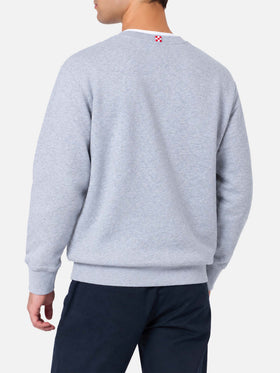 Soho sweatshirt with St. Barth Sport Club print in grey melange