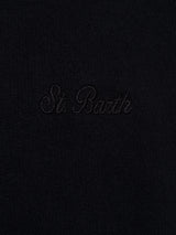 Man black sweatshirt Soho with St. Barth embroidery